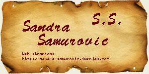 Sandra Samurović vizit kartica
